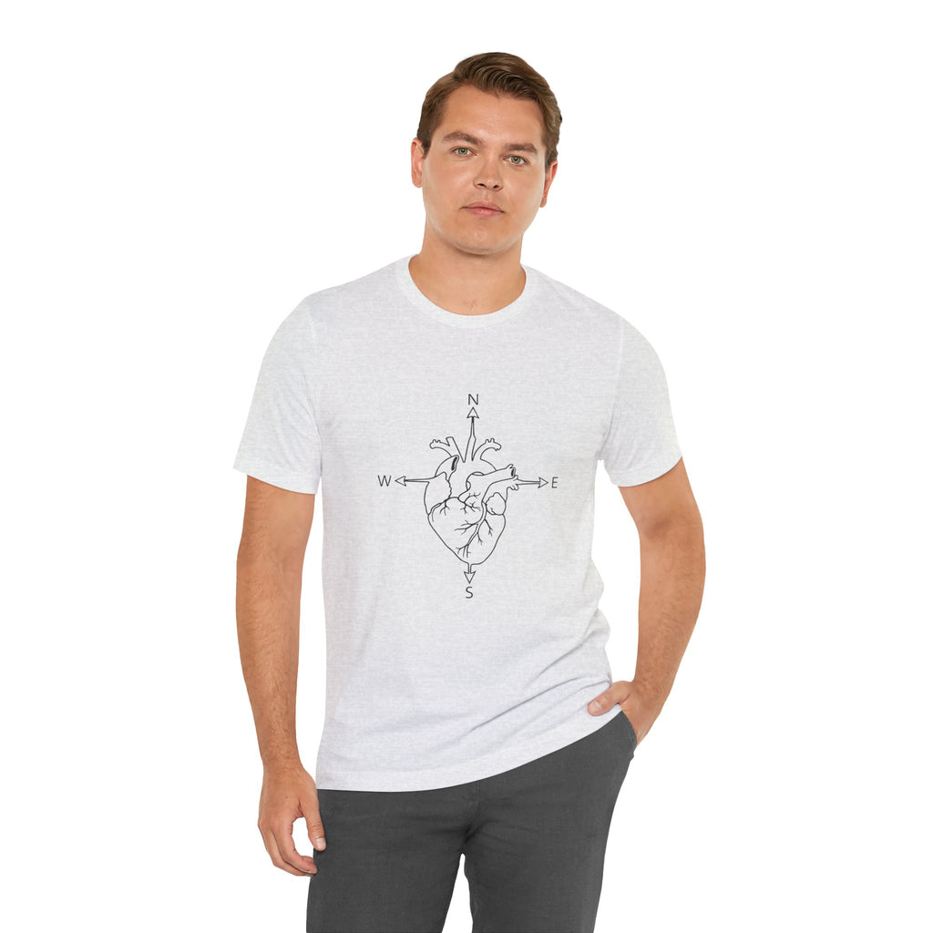 Compass Heart Navigation | Unisex Graphic Tee