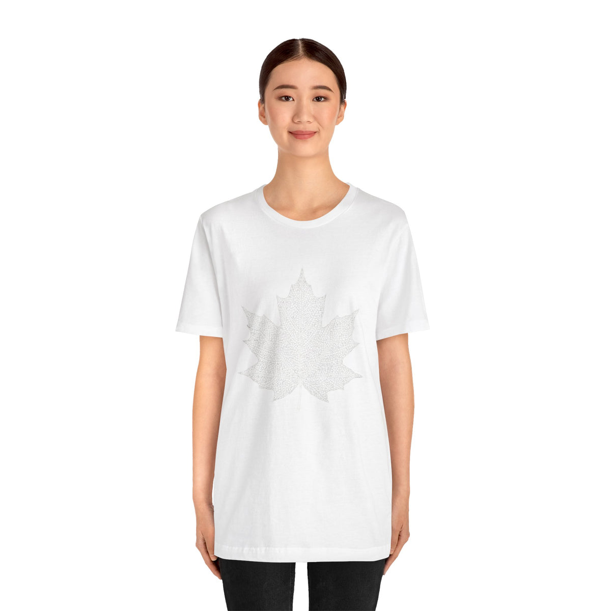 Maple Leaf Line Art | Nature Graphic Tee
