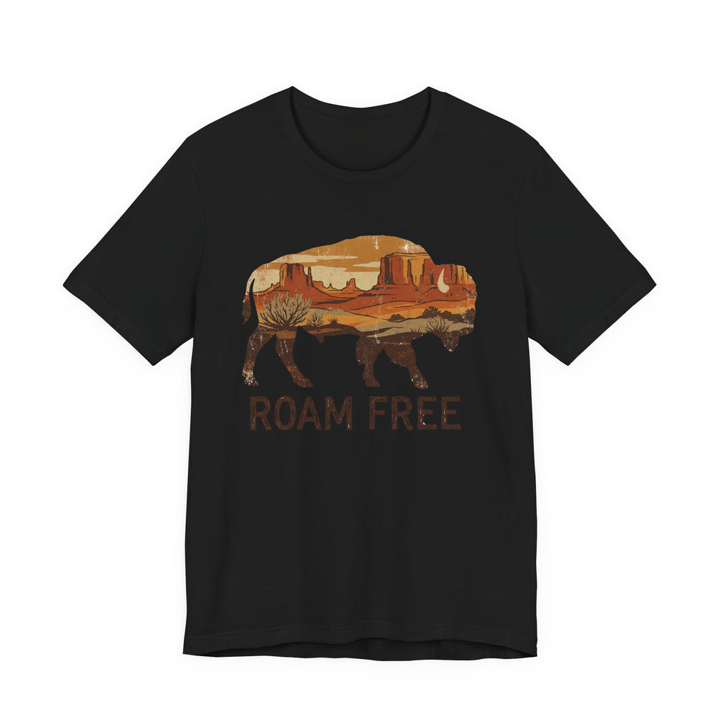 Roam Free Buffalo Desert | Nature Graphic Tee