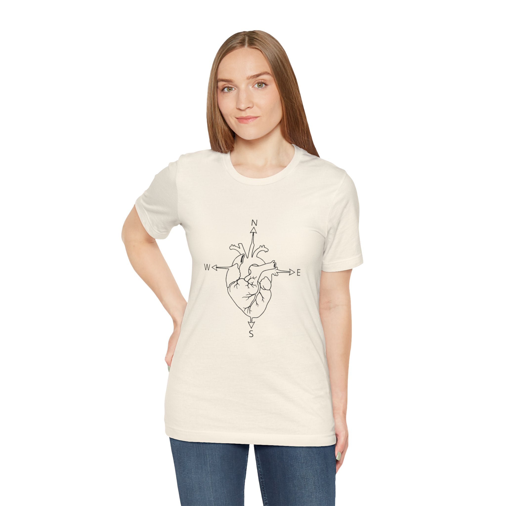 Compass Heart Navigation | Unisex Graphic Tee