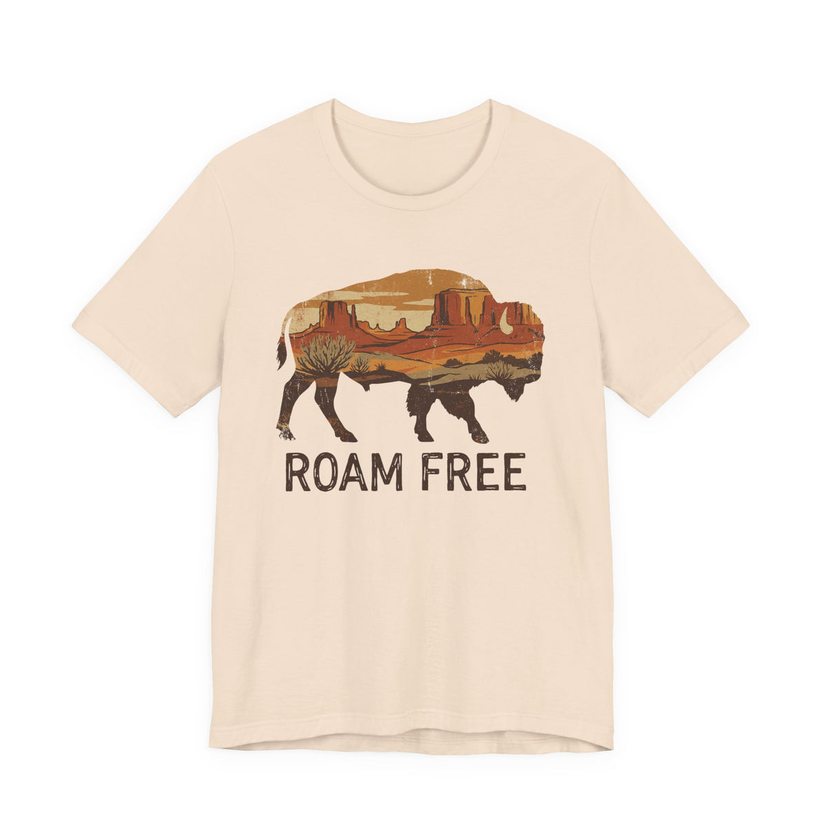 Roam Free Buffalo Desert | Nature Graphic Tee