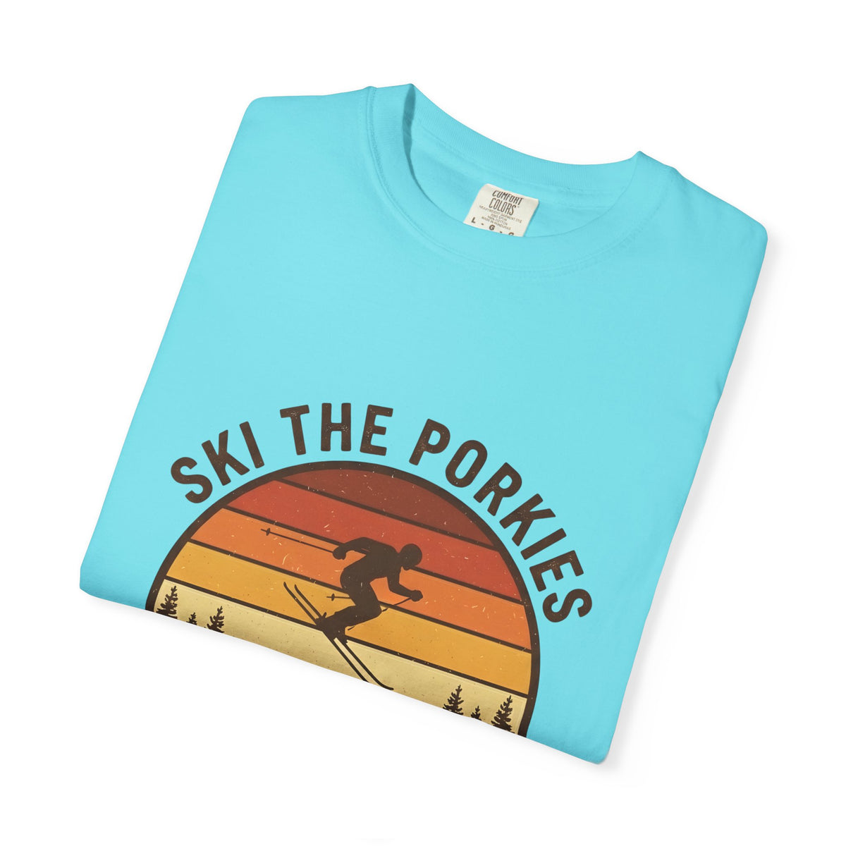Ski the Porkies T-Shirt — Porcupine Mtns Wilderness Retro Skiing Tee