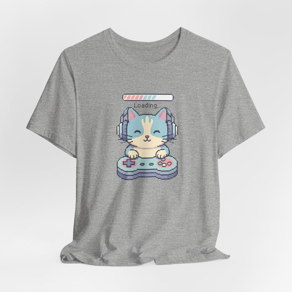Gaming Cat Loading Screen | Pixel Art Graphic Tee