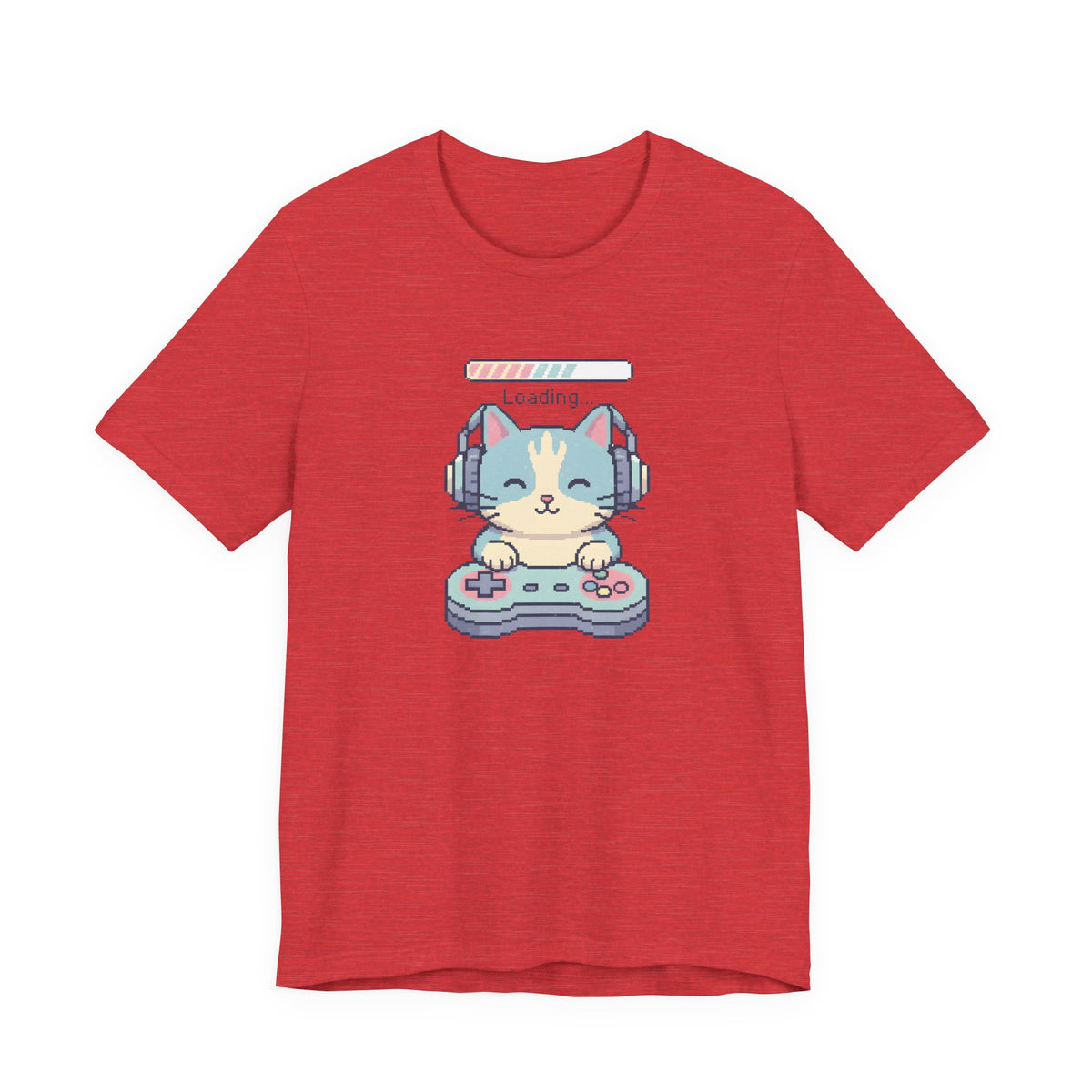 Gaming Cat Loading Screen | Pixel Art Graphic Tee