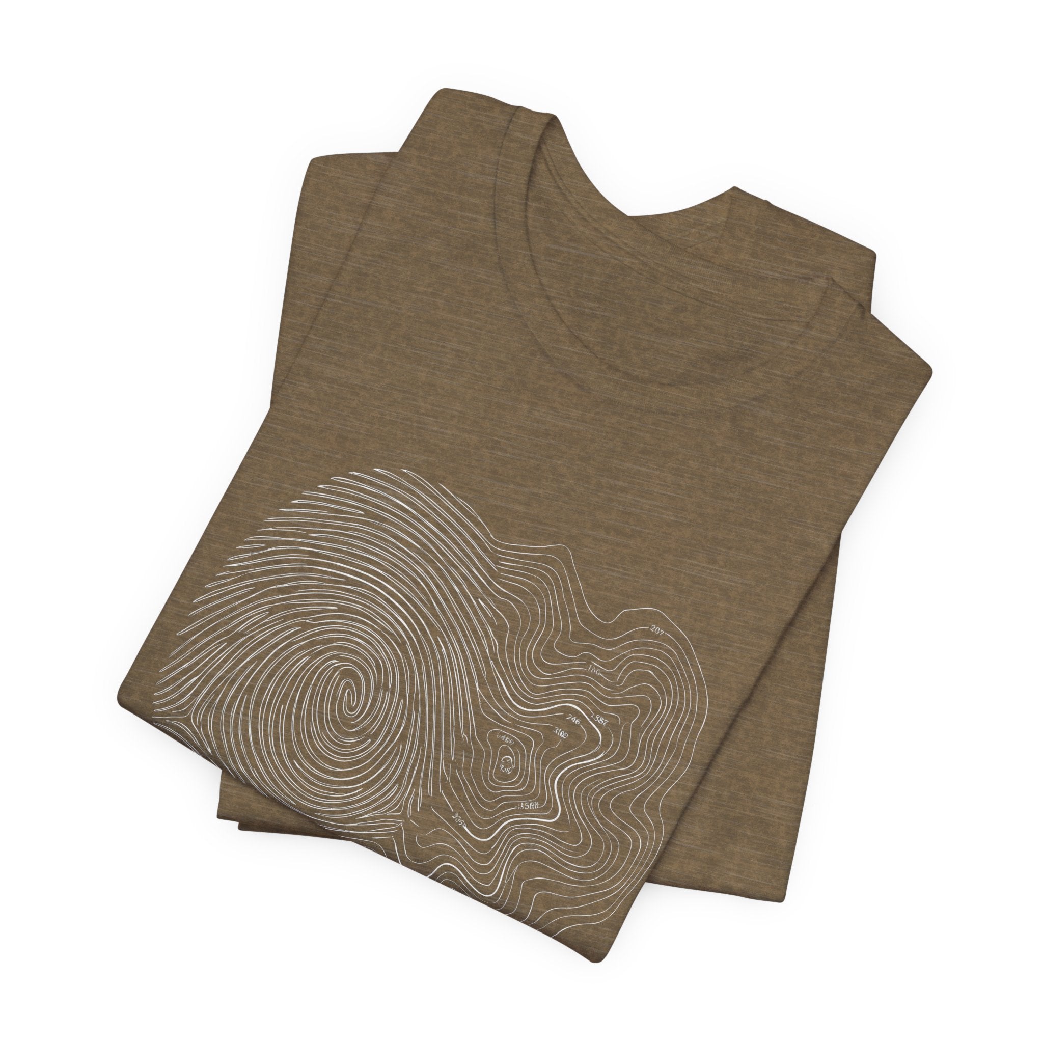 Topographic Map Art | Nature Graphic Tee