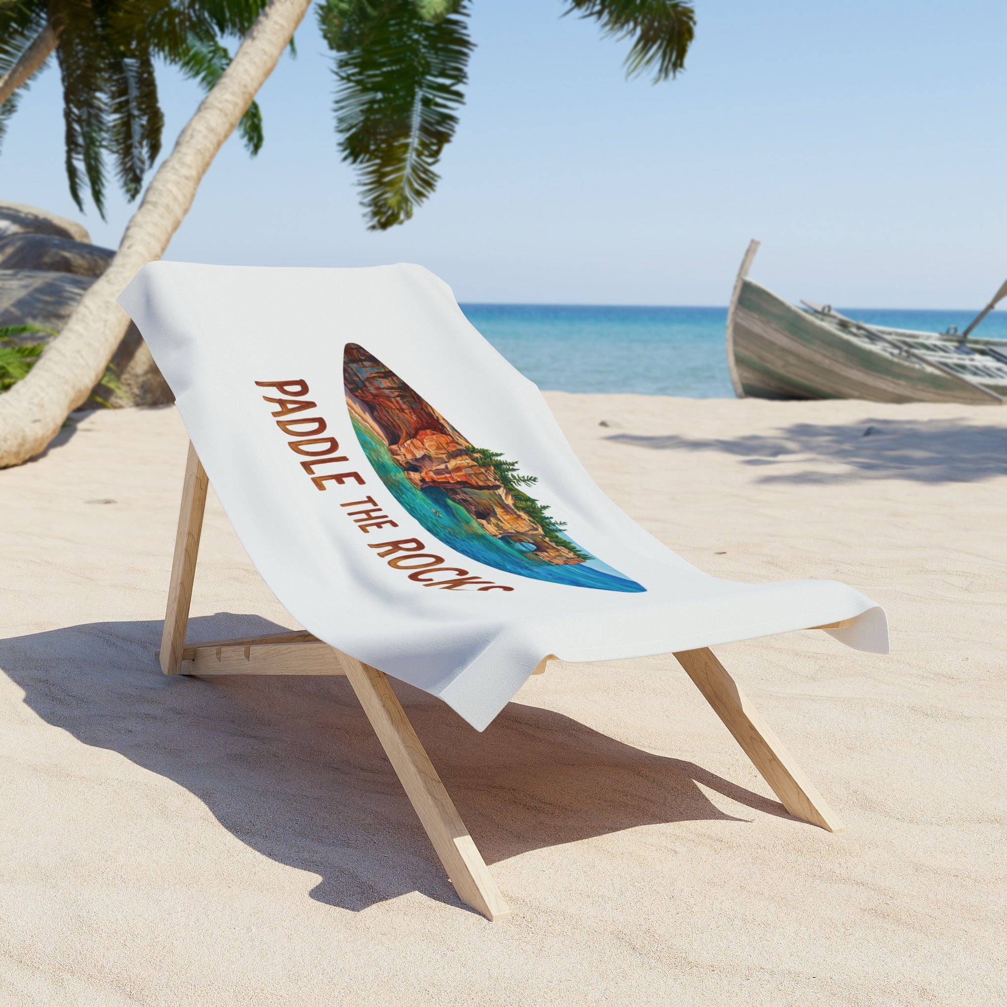 Paddle the Rocks | Great Lakes Kayaking Beach Towel