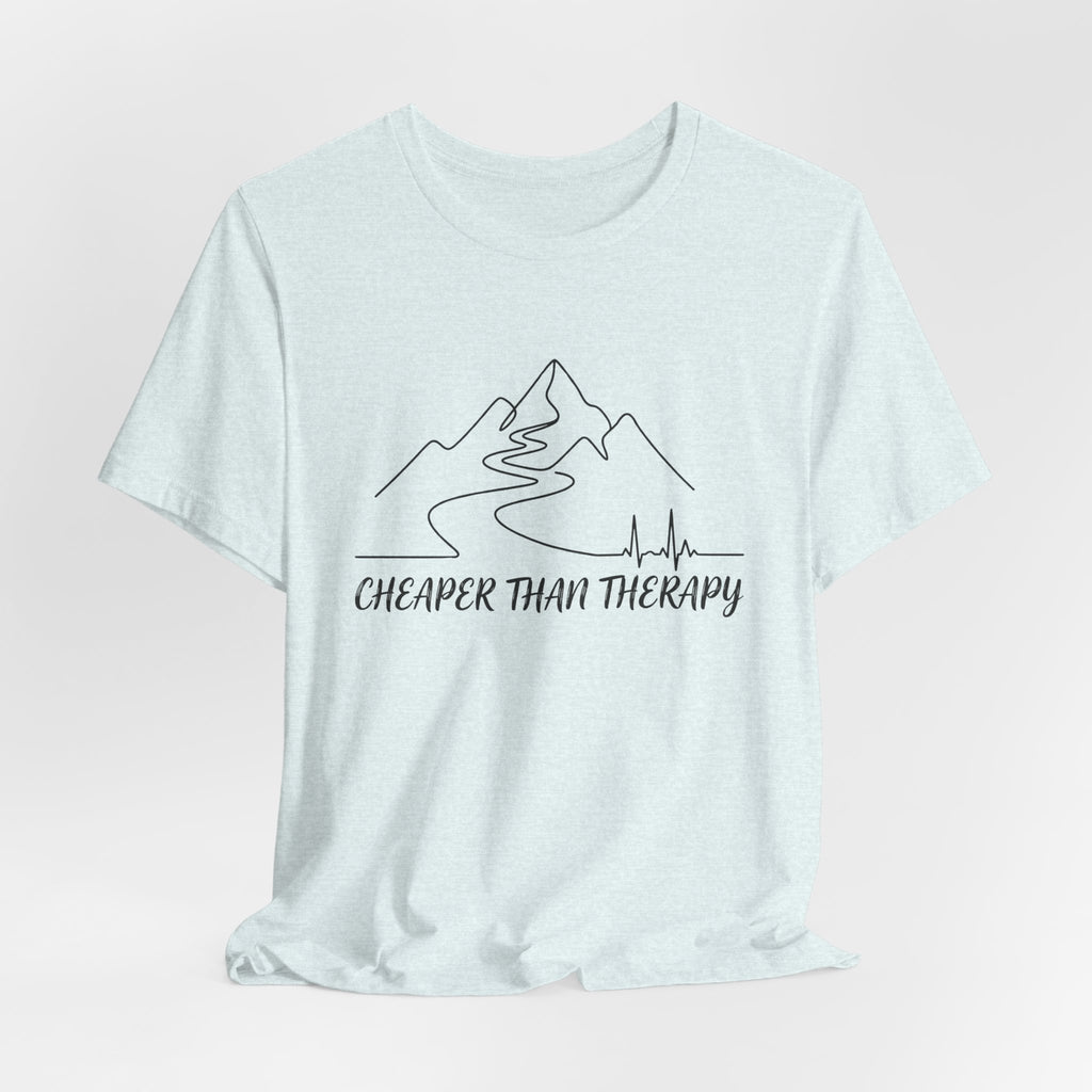 Cheaper Than Therapy | Mountain Hiking Graphic Tee
