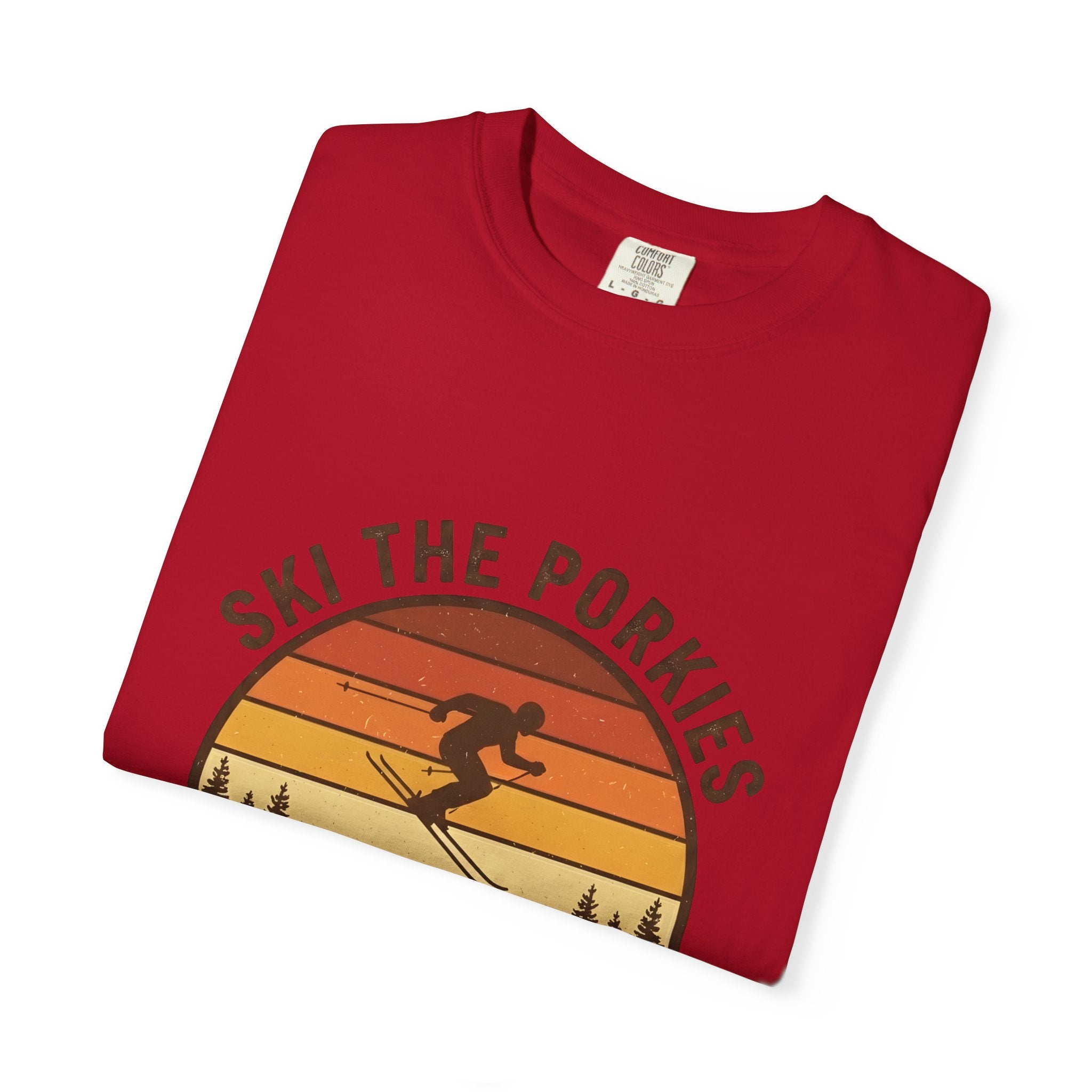 Ski the Porkies T-Shirt — Porcupine Mtns Wilderness Retro Skiing Tee